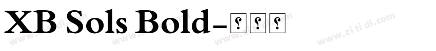 XB Sols Bold字体转换
